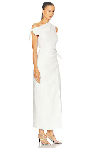 Tamara Tie Midi Dress | FWRD 