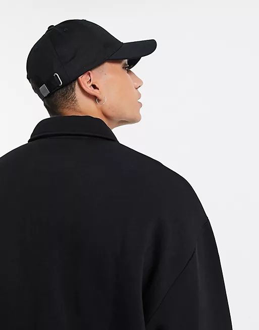 ASOS DESIGN baseball cap in black cotton | ASOS (Global)