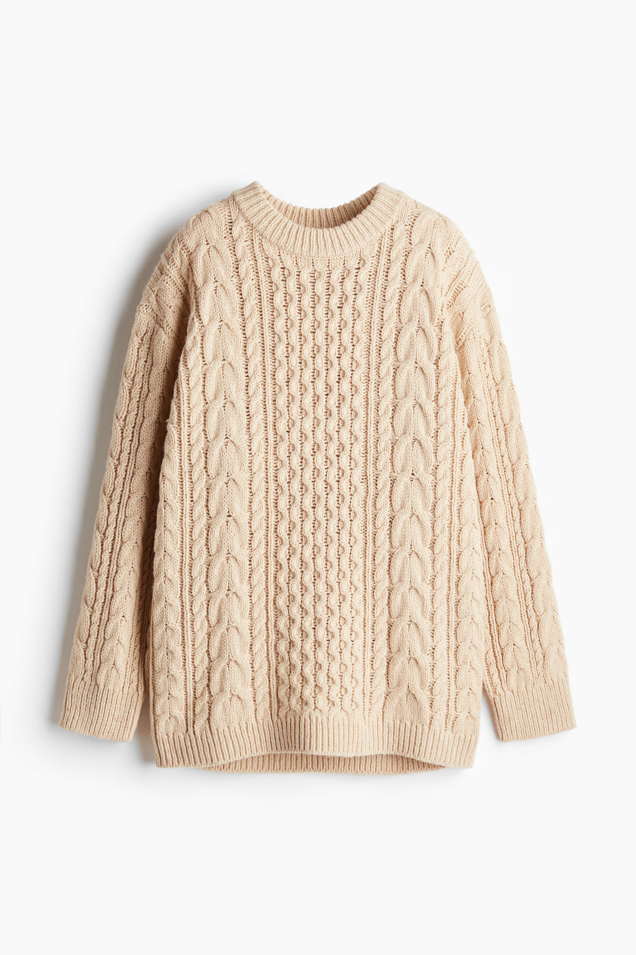 Wool-Blend Cable-Knit Sweater | H&M (US + CA)