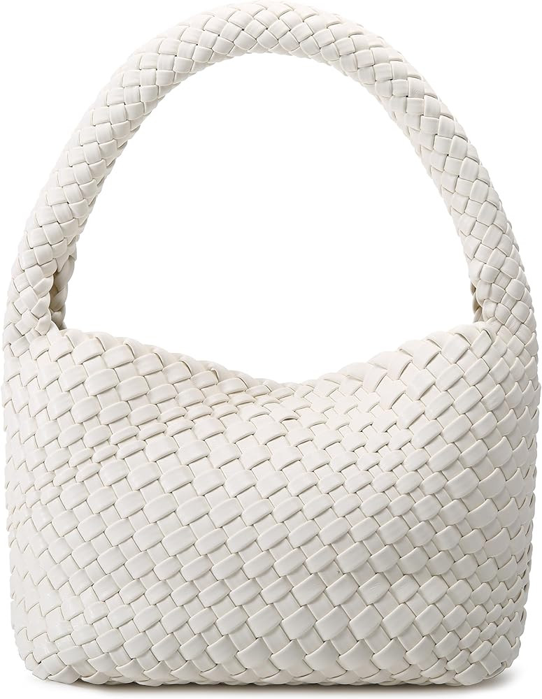 Woven Bag for Women, Small Vegan Leather Summer Beach Purse, and Travel Handbags Ladies' Retro Ch... | Amazon (US)