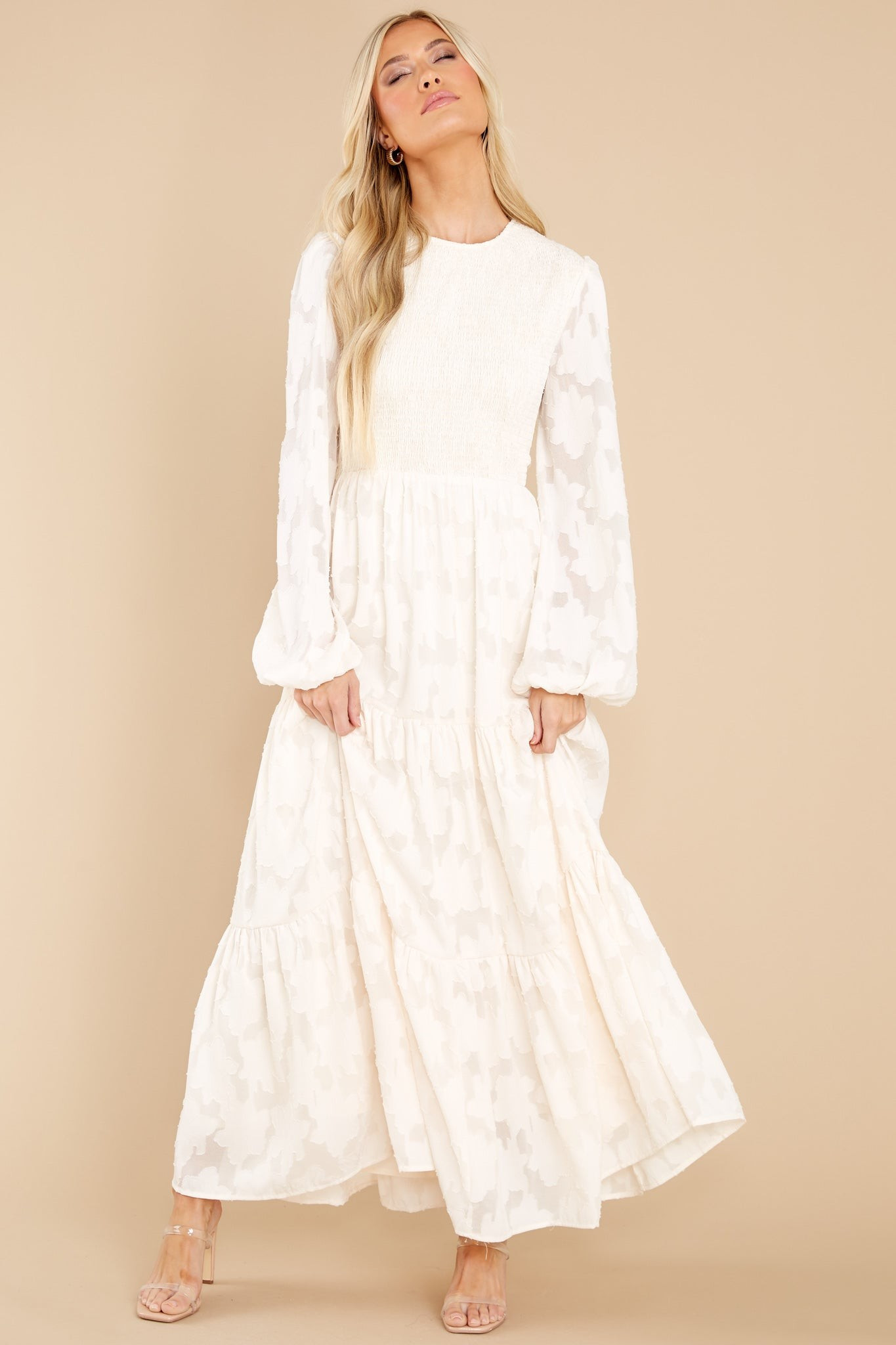 A Fine Romance Cream Lace Maxi Dress (BACKORDER PENDING) | Red Dress 