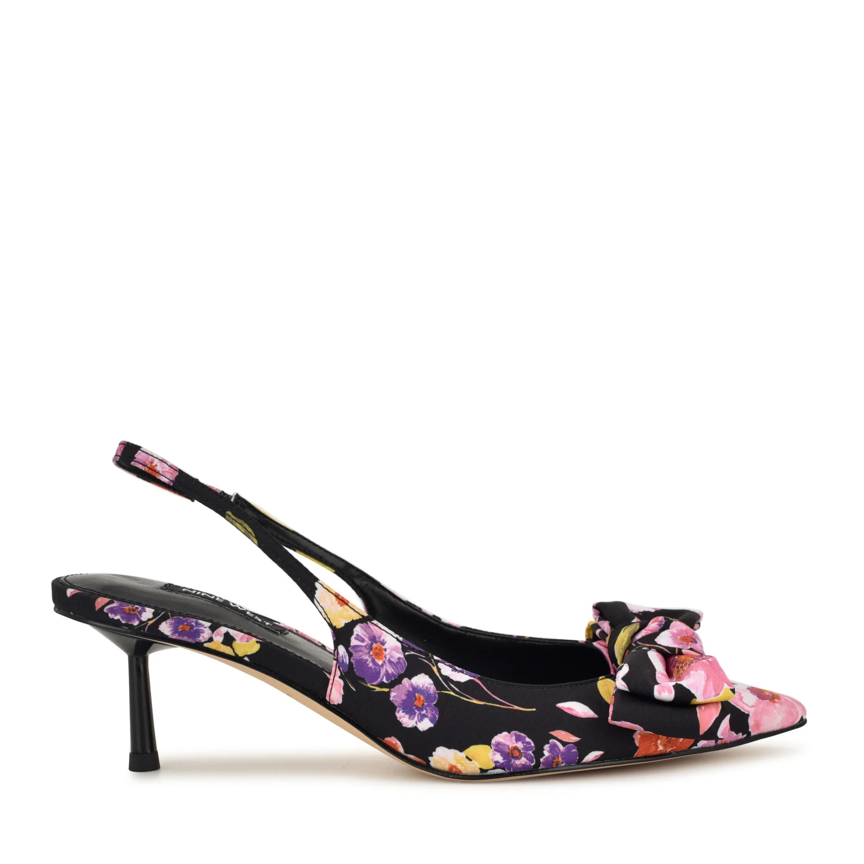 Women's Haver Bow Slingback Pumps - Black Floral | Nine West | Nine West (US)
