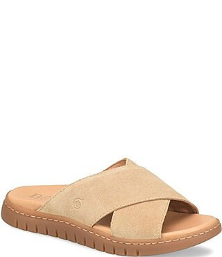 Born Adia Suede Cross Band Sandals - 9 | Dillard's