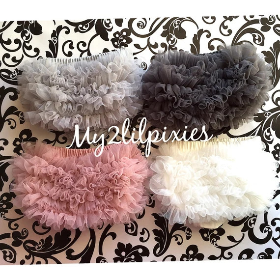 RUFFLE BUM BLOOMERS - Choose 1 - Any Color - Chiffon Ruffle Bum Baby Bloomer - Diaper Cover - 27 ... | Etsy (US)