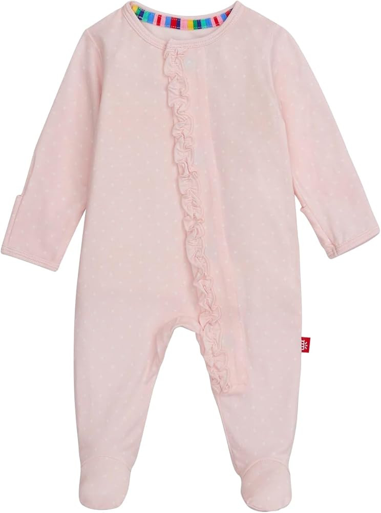 Magnetic Me Girls Modal Magnetic Baby Footie Pajamas | Silky Soft Modal Fabric | Baby Sleepers Av... | Amazon (US)