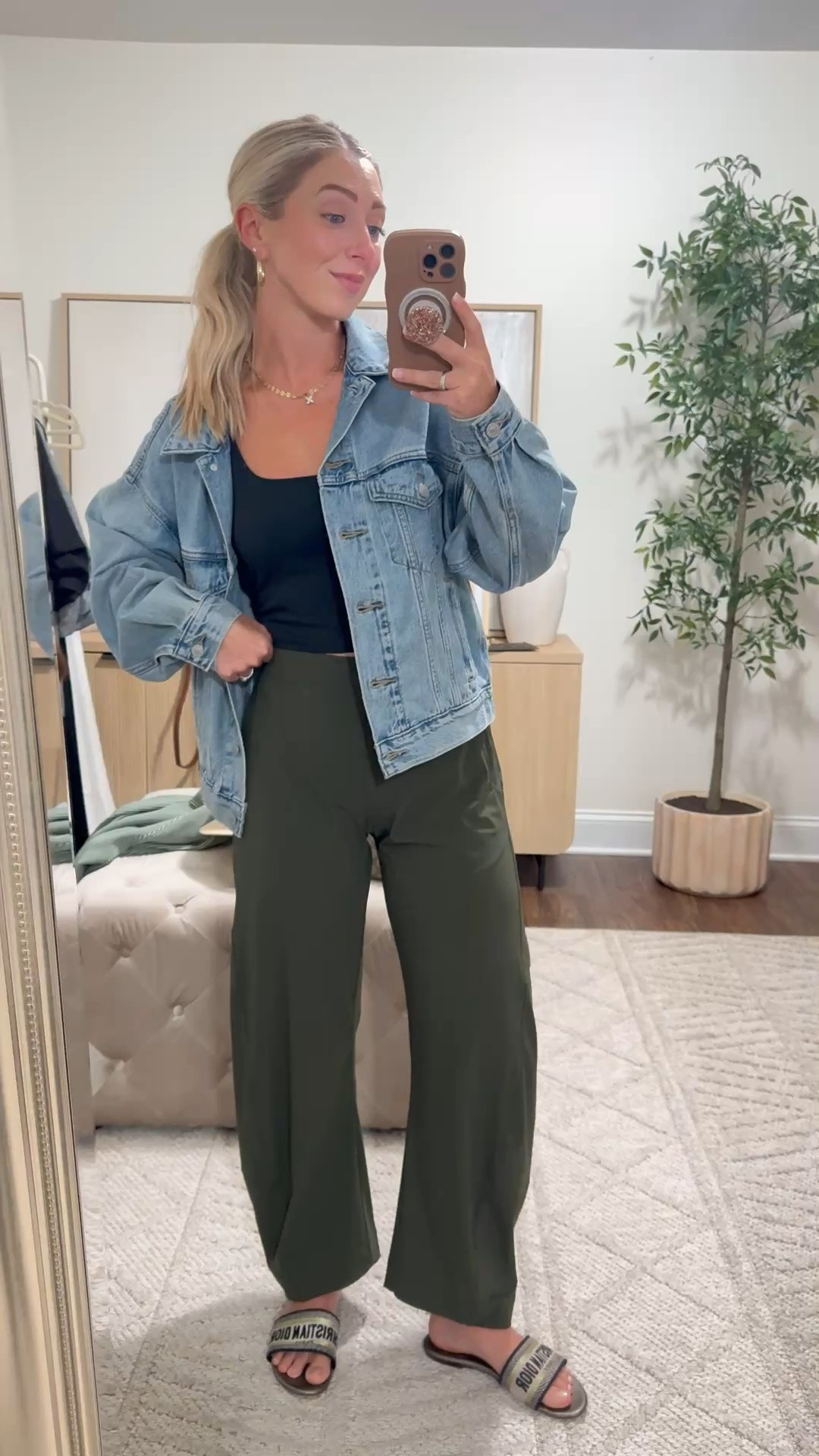 The @Ruti barrel pants definitely live up to their hype! 😍 They’re the perfect fit and I fear I already want another color! 🙃 Wearing my true size 4, regular length (5’4”)—I now have them in black and the olive green (color: verdant)

Vacation, travel outfits, ruti barrel, mom outfits

#LTKdayinmylife #LTKootd #LTKgrwm
