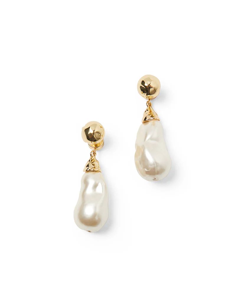 Hammered Pearl Earring | We Wore What