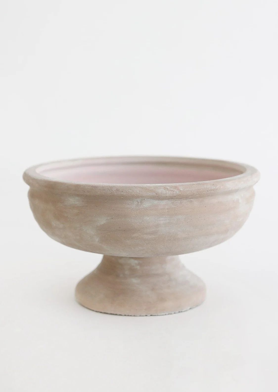 Whitewashed Compote Bowl - 6.25" Tall | Afloral (US)