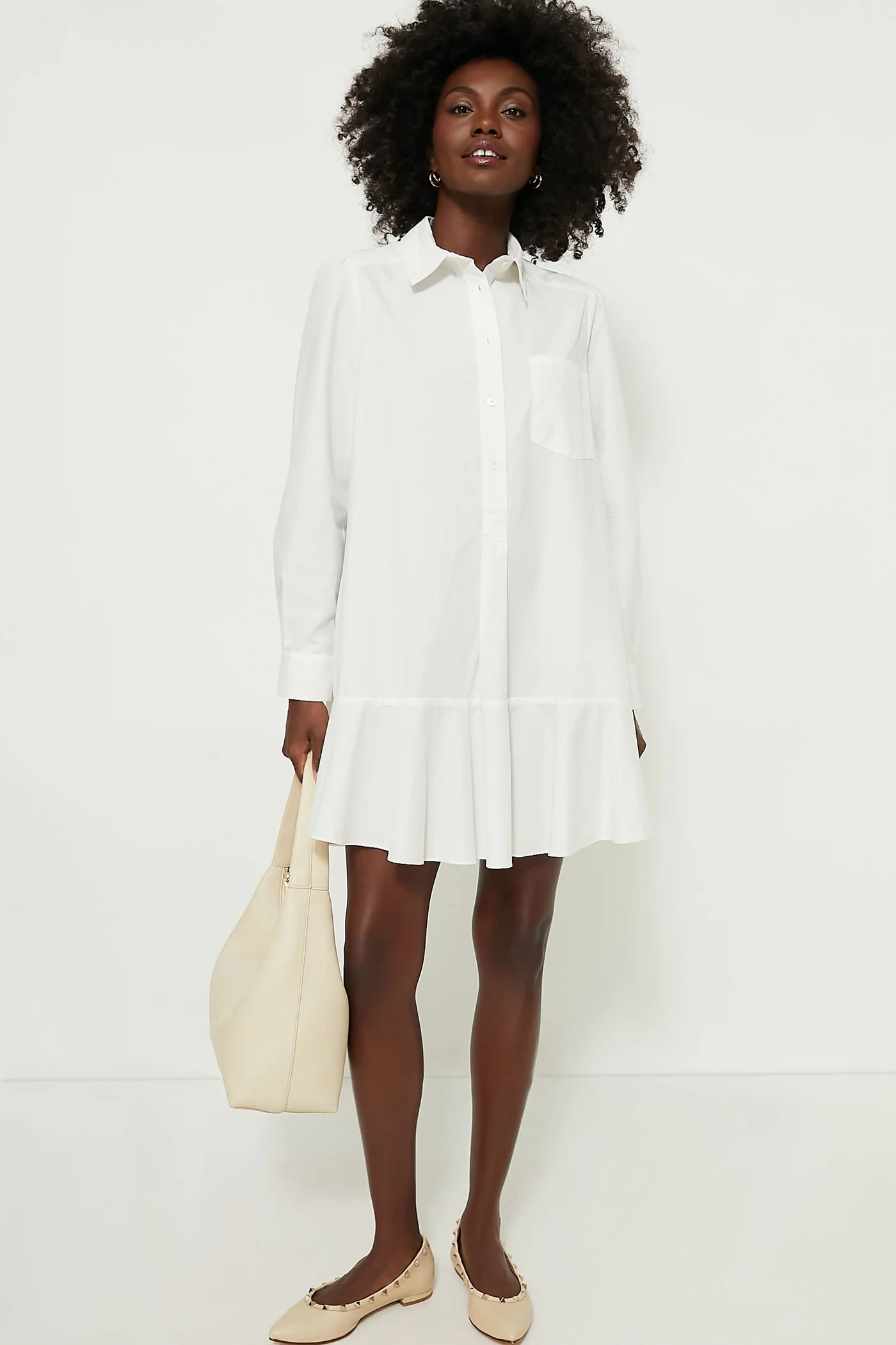 White Cotton Poplin Callahan Shirt Dress | Tuckernuck (US)
