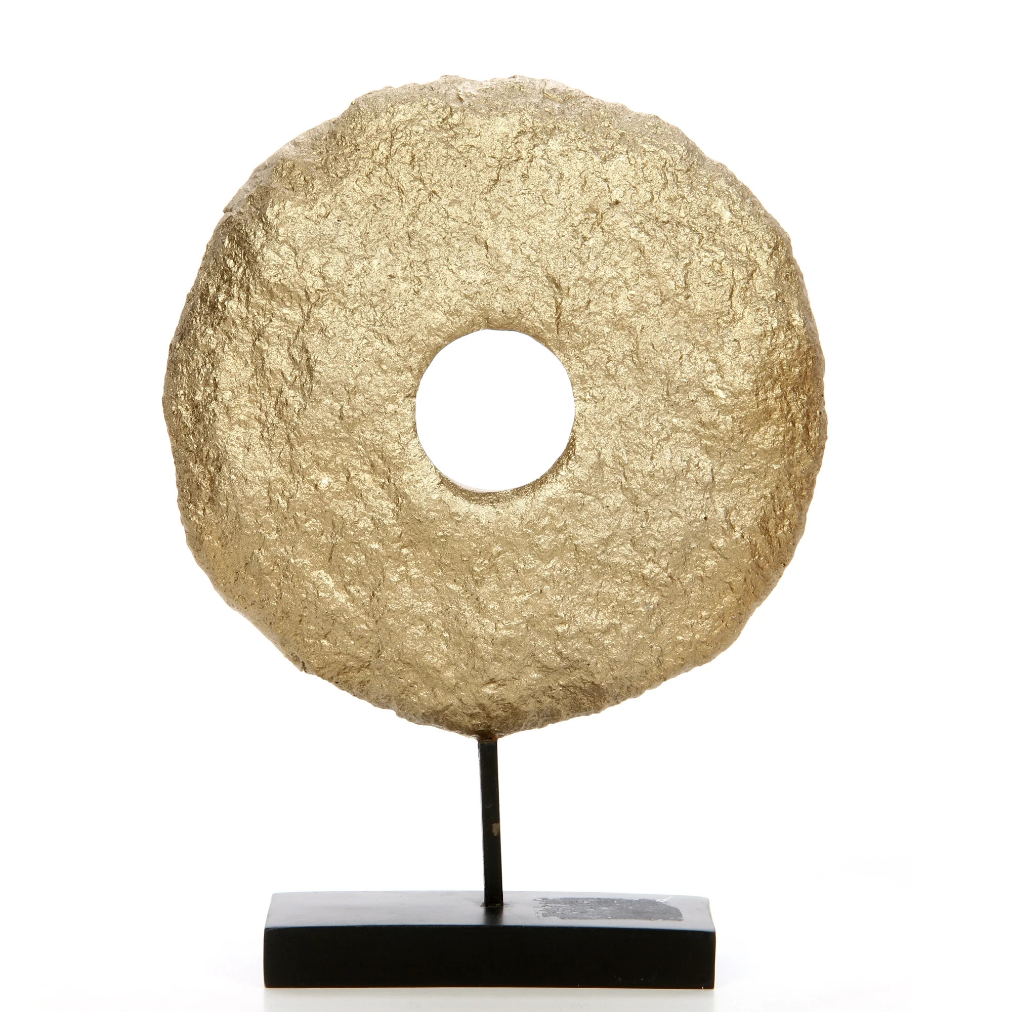 Hosley 11.8" High, Mid Century Decorative Tabletop Sculpture Gold Pedestal | Walmart (US)