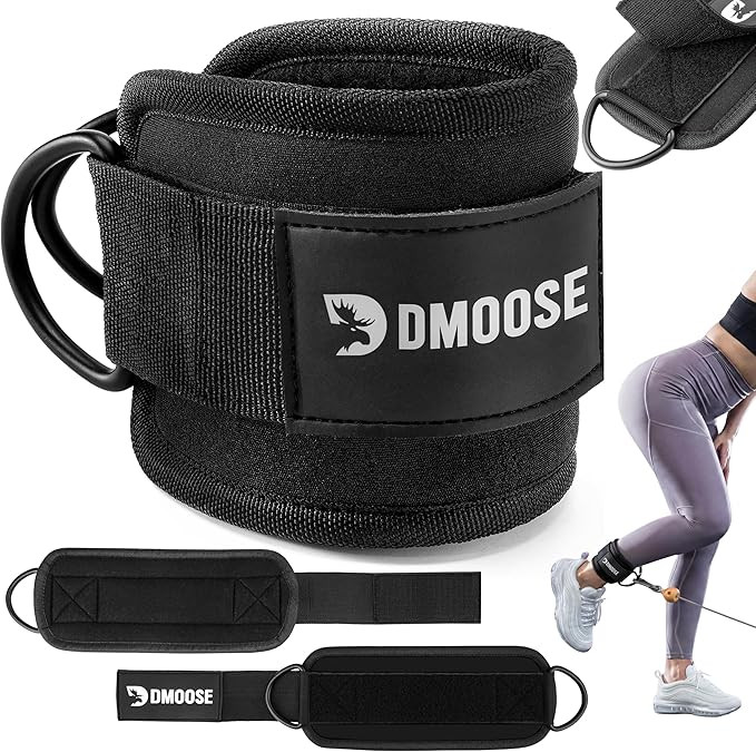 DMoose Fitness Ankle Strap for Cable Machine - One Size Fit with Premium Padding Cuffs, Ankle Ban... | Amazon (US)