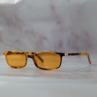 GUCCI GG1182/S Tortoise Rectangular Sunglasses Amber Tinted Lenses Vintage Italy | eBay US
