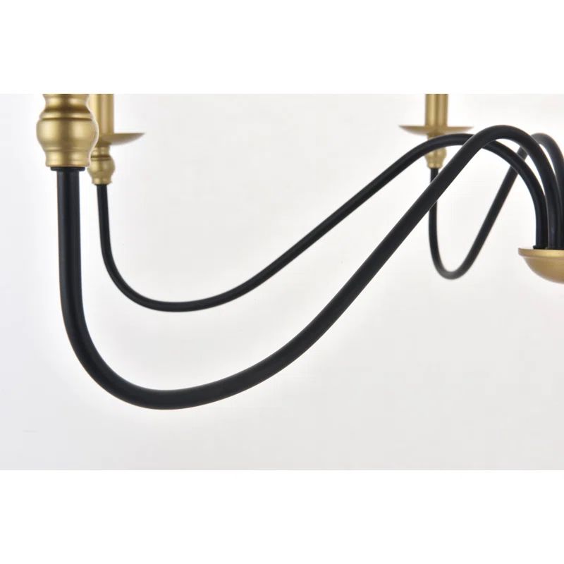 Black and Brass Hamza 6-Light Candle Style Chandelier | Wayfair North America