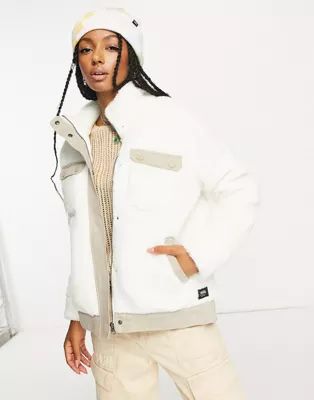 Vans Cozy sherpa jacket in off-white | ASOS (Global)