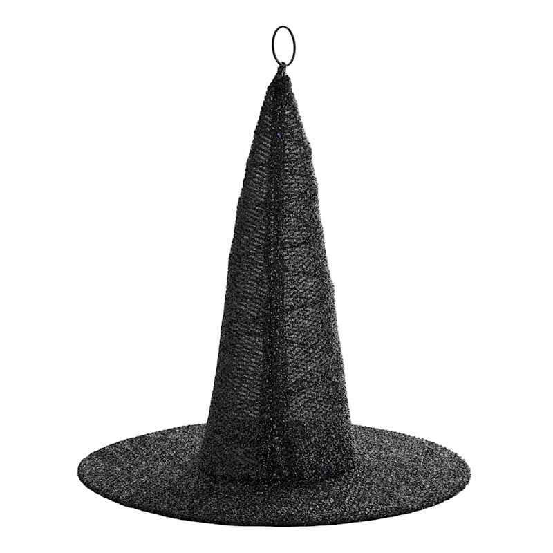 LED Black Metal Witch Hat, 22" | At Home