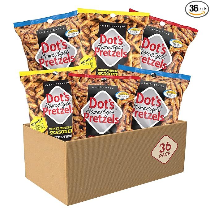 Dot's Homestyle Pretzels 1.5 Ounce Lunchbox Size Individual Pack Variety Flavor Pack Seasoned Pre... | Amazon (US)