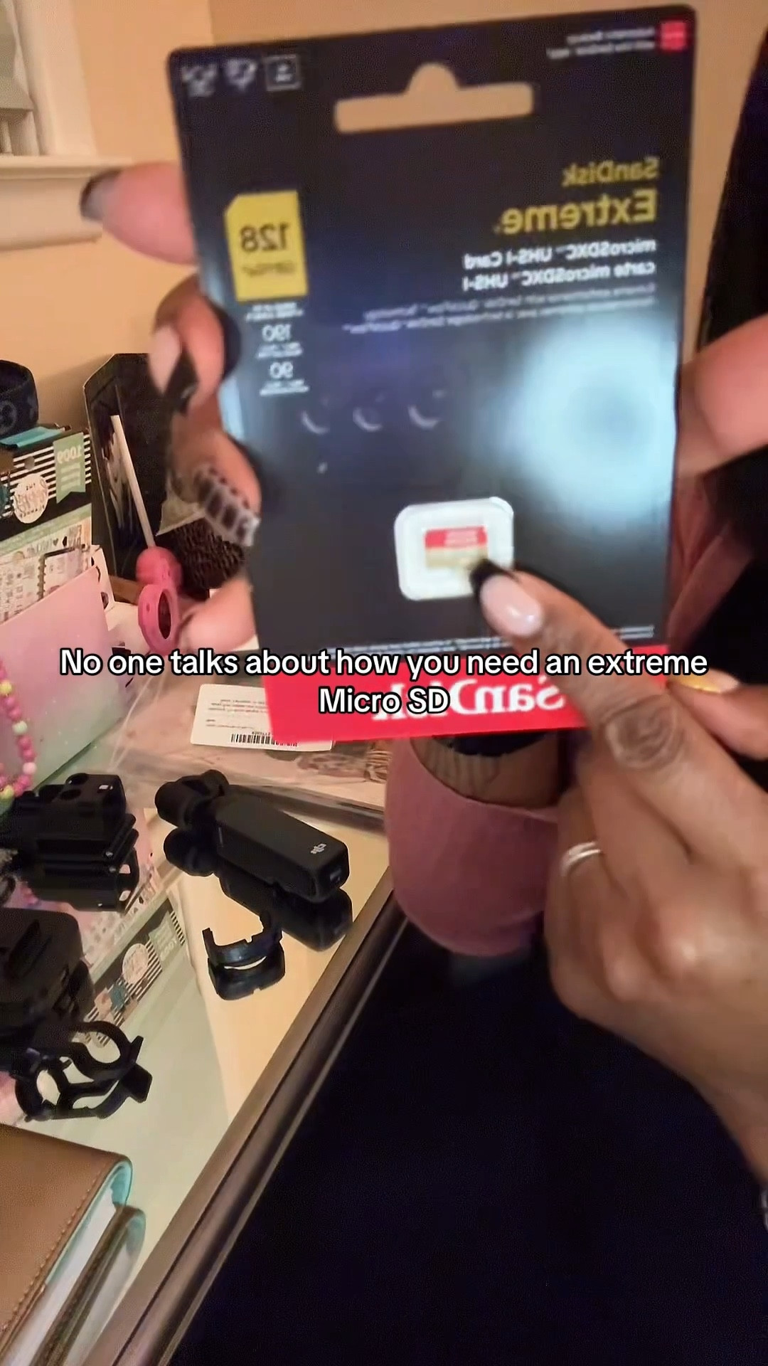 The "Tech Tip" Friend Friend to friend: the Osmo Pocket 3 is a beast, but it needs a fast card to keep up. 🤝 I’m using the SanDisk Extreme Micro SD and it handles everything I throw at it without breaking a sweat. No dropped frames, just vibes. Check the link in my bio to shop! 🛒✨

#osmopocket3 #dji #sandisk #contentcreatortips #microinfluencer #vloggear #techfinds #cameragear #creatortips #asmr #4kvideo

#LTKU