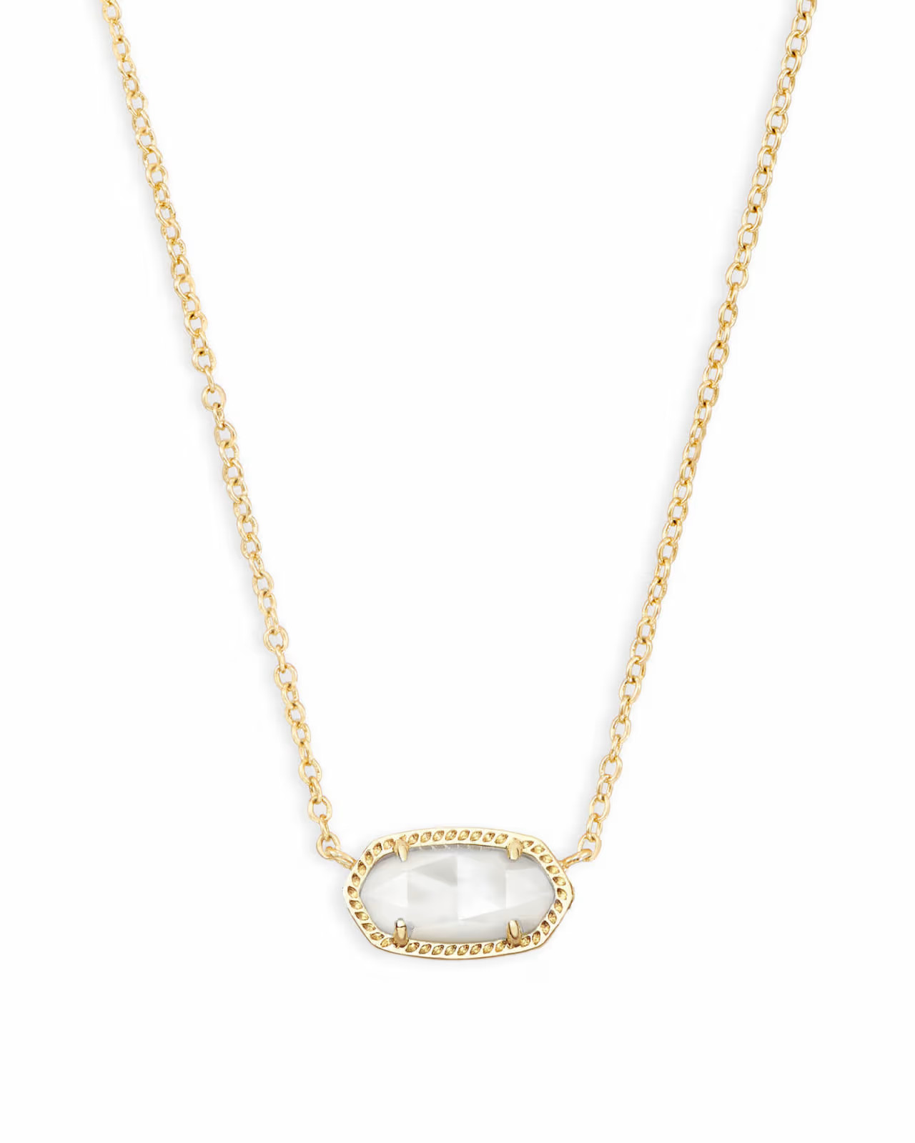 Elisa Gold Pendant Necklace in Ivory Mother-of-Pearl | Kendra Scott