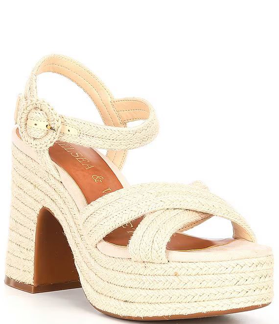 Chelsea & Violet Brianna Woven Jute Cross Band Platform Sandals | Dillard's | Dillard's