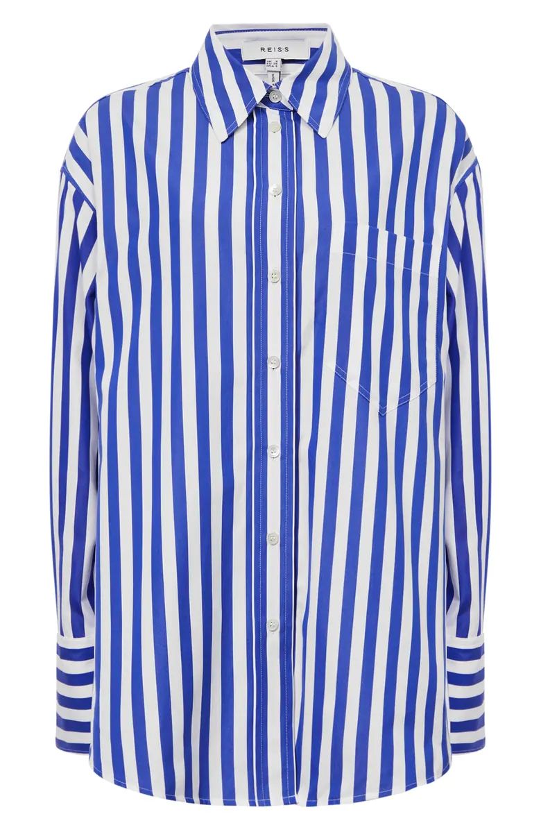 Emma Stripe Oversize Button-Up Shirt | Nordstrom