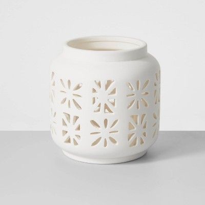 4.5" Small Ceramic Votive Outdoor Lantern White - Opalhouse™ | Target