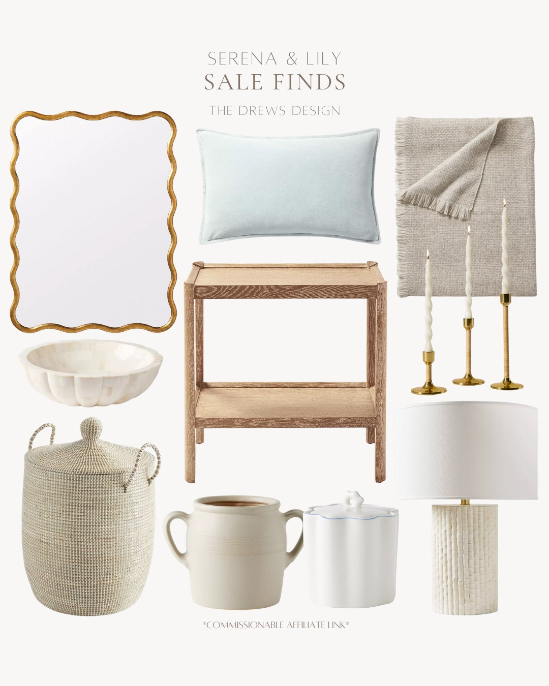 Serena and Lily sale finds include side table, throw blanket, throw pillow, mirror, candlestick holder, table lamp, canister, vase, basket, decorative bowl. 

Sale alert, coastal decor, Black Friday sale, cyber week 

#LTKCyberWeek #LTKSaleAlert #LTKHome
