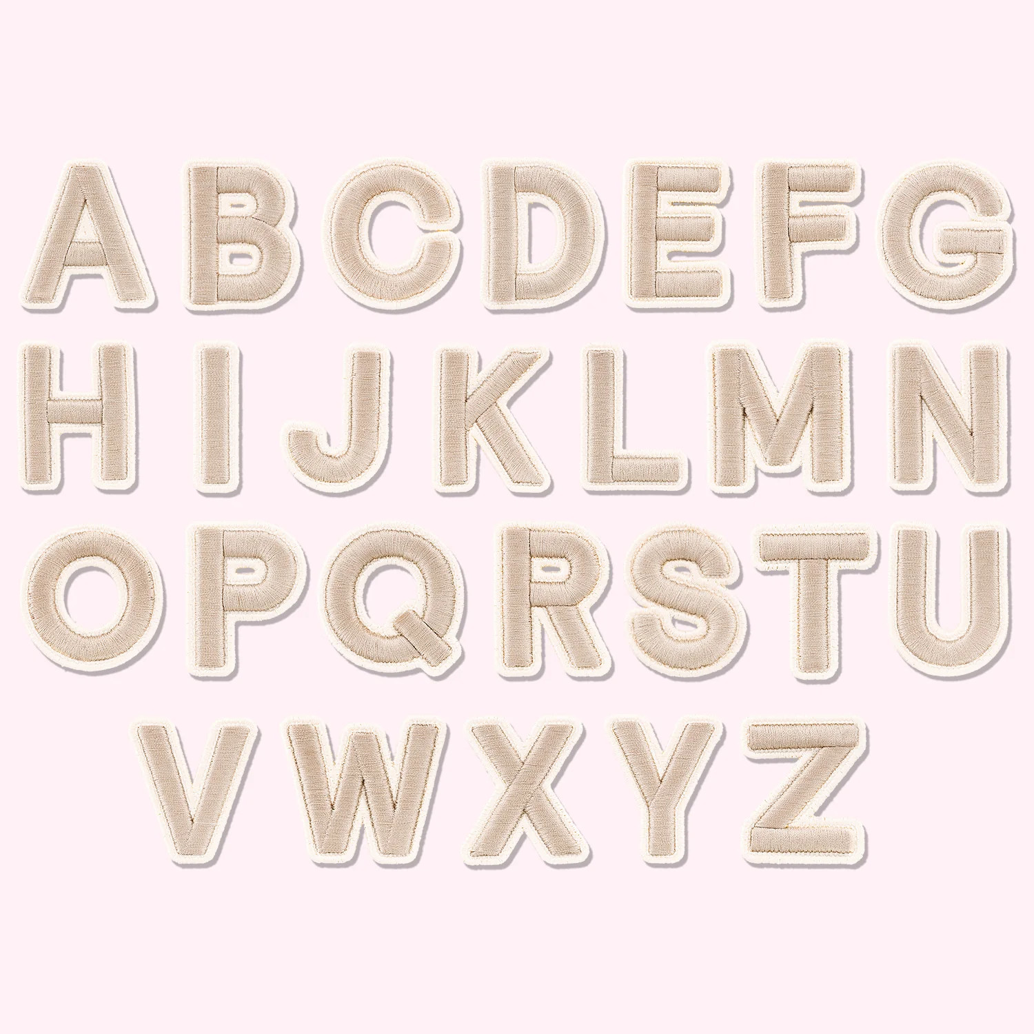 Sand Rolled Embroidery Letter Patches | Embroidered Sticker Patches | Stoney Clover Lane