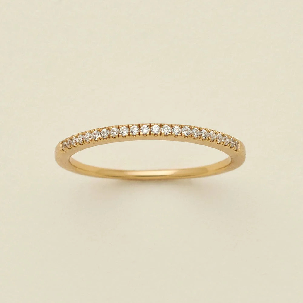 April Birthstone Stacking Ring | Gold Vermeil | Birthstone Ring | Made By Mary | Made By Mary