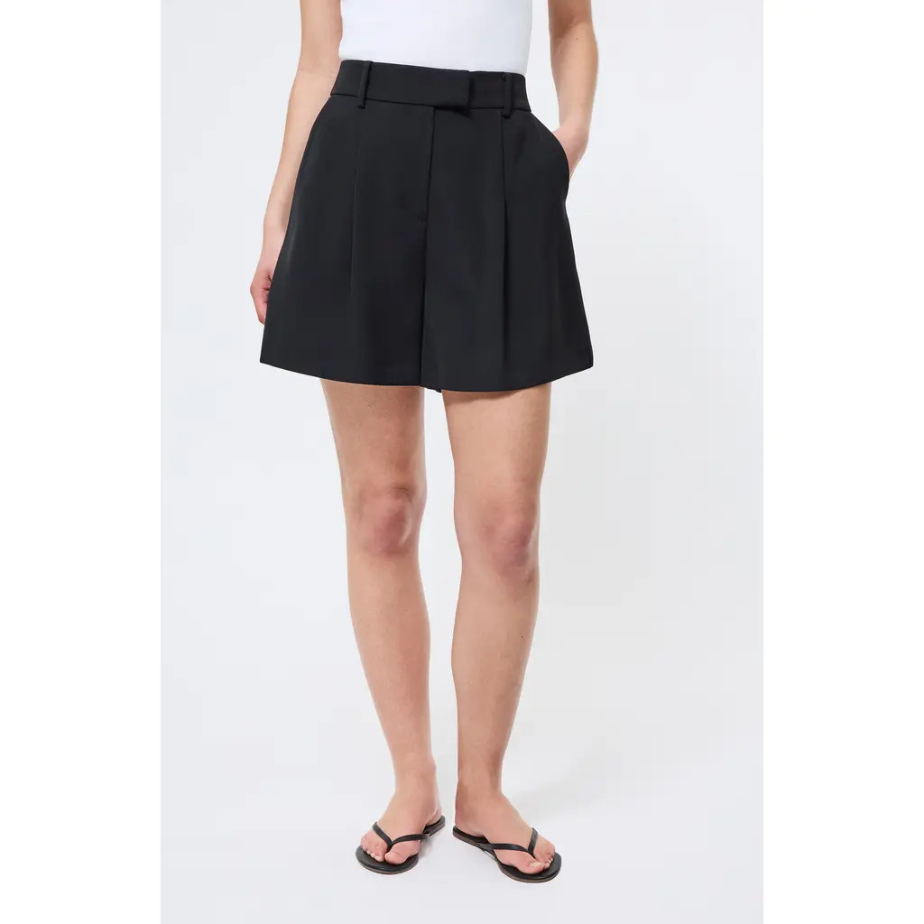 French Connection HarryWide Leg Suiting Shorts in Black at Nordstrom Rack, Size 12 | Nordstrom Rack