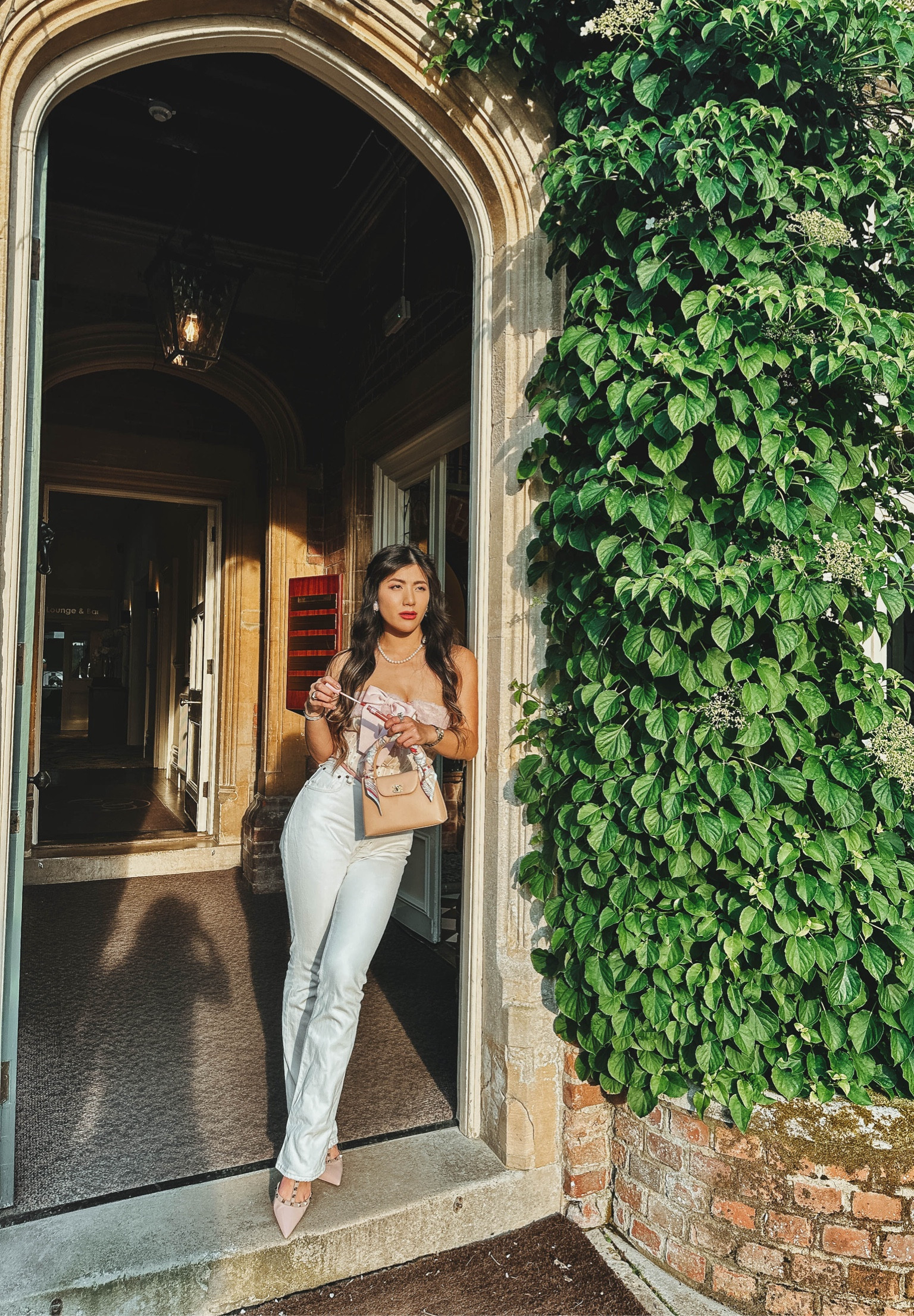 🔍 Luxury fashion, summer outfit, Chanel, Chanel bag, Chanel vintage, white jeans, corset, coquette, soft girl 

#LTKsummer #LTKluxury #LTKbag