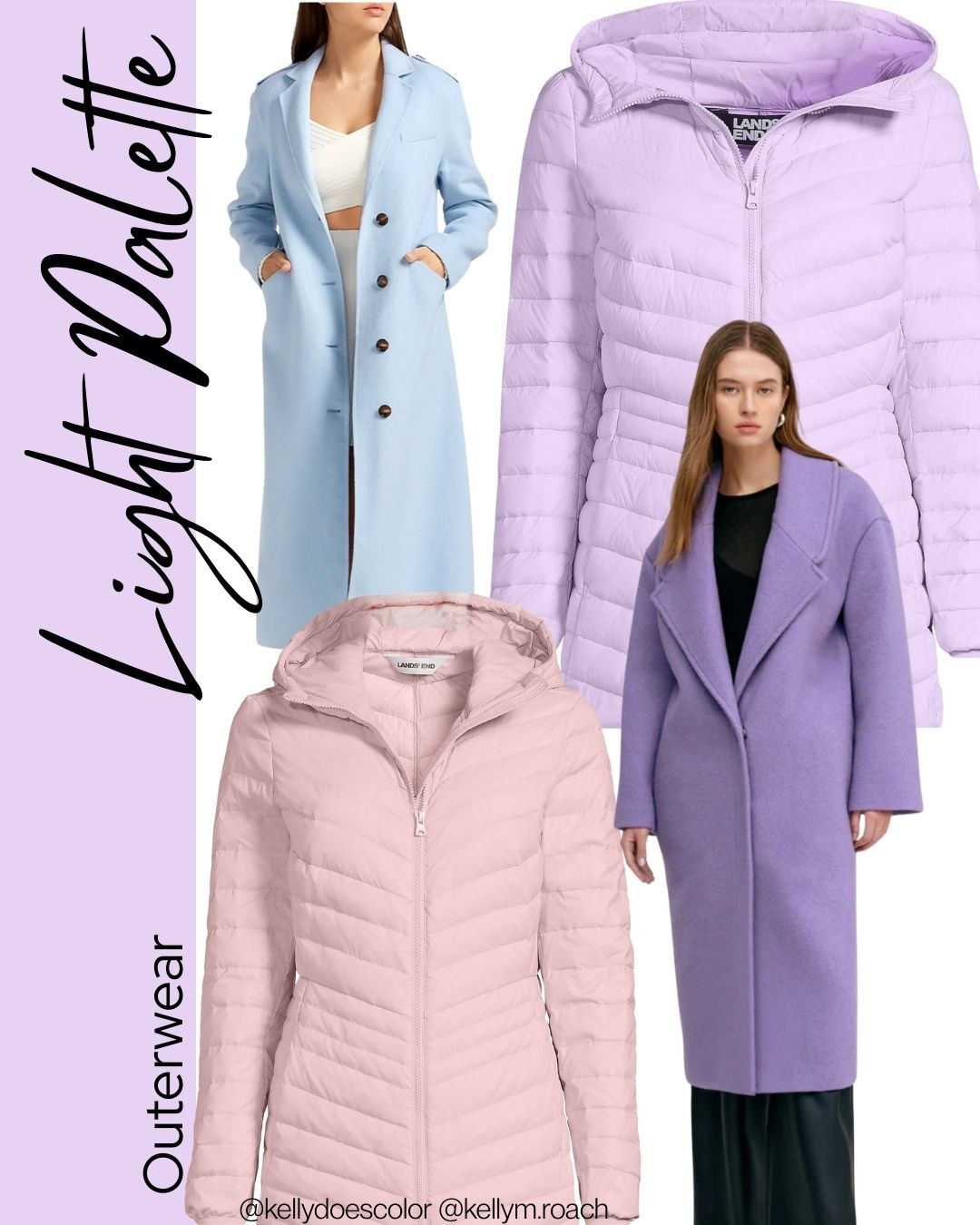 Your fall and winter coats and outerwear don't have to be black! Find a colorful one in your seasonal palette! The Light Palette's colors are neutral and pastel! 

 #LTKSeasonal #LTKOver40 #LTKStyleTip