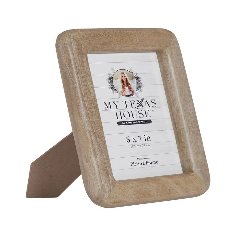 My Texas House 5" x 7" Natural Mango Wood Tabletop Picture Frame | Walmart (US)