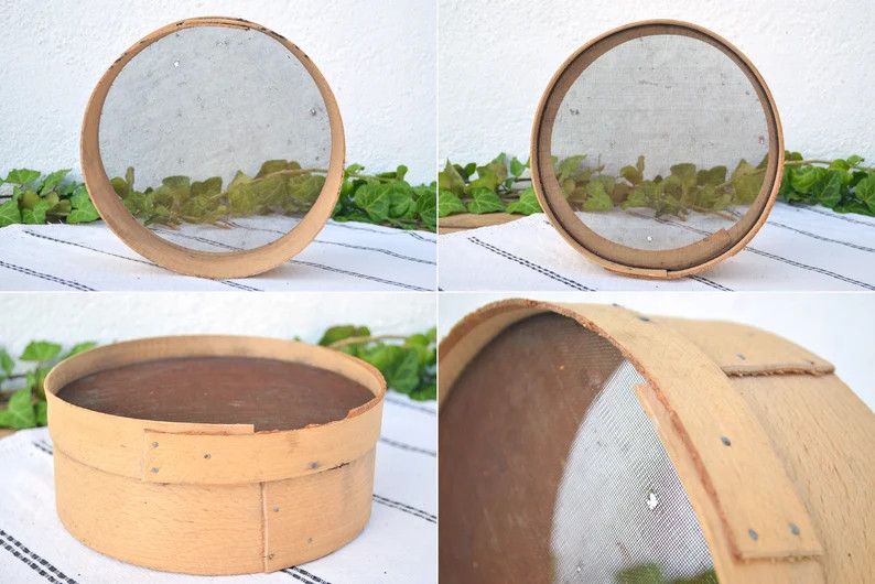 Antique Flour Sifter Bentwood Sieve Wood and Mesh Colander | Etsy | Etsy (US)