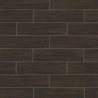 Florida Tile Home Collection Burlington Walnut 6 in. x 24 in. Porcelain Floor and Wall Tile (14 s... | The Home Depot