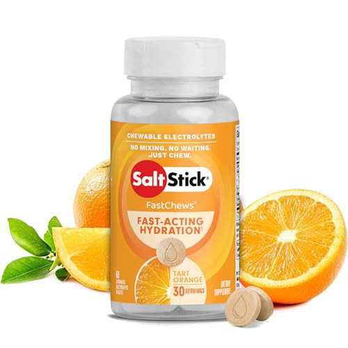 SaltStick Electrolyte FastChews - 60 Orange Chewable Electrolyte Tablets - Salt Tablets for Runners, Sports Nutrition, Electrolyte Chews - 60 Count Bottle | Amazon (US)