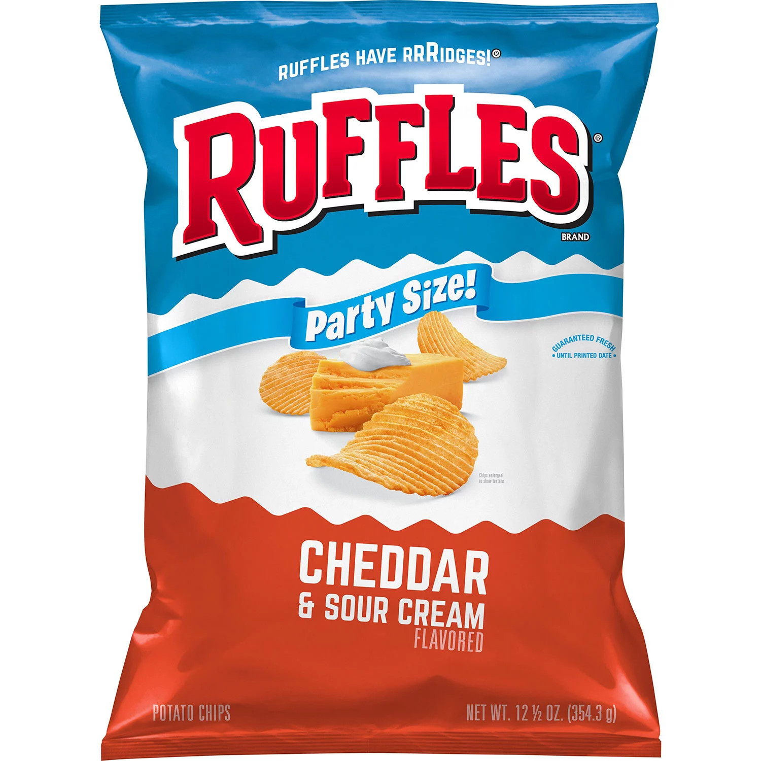 Ruffles Cheddar & Sour Cream Flavored Potato Chips, Party Size (12.5 oz) | Sam's Club