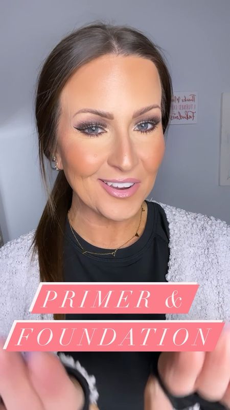 Smoothing and blurring primer, makeup primer, full coverage foundation. 

I wear Shell Beige in the foundation. 

💄Lip Combo💋
Liner: Mauve
Lipstick: Fairest Nude
Gloss: Eclair



#LTKover40 #LTKbeauty #LTKfindsunder100