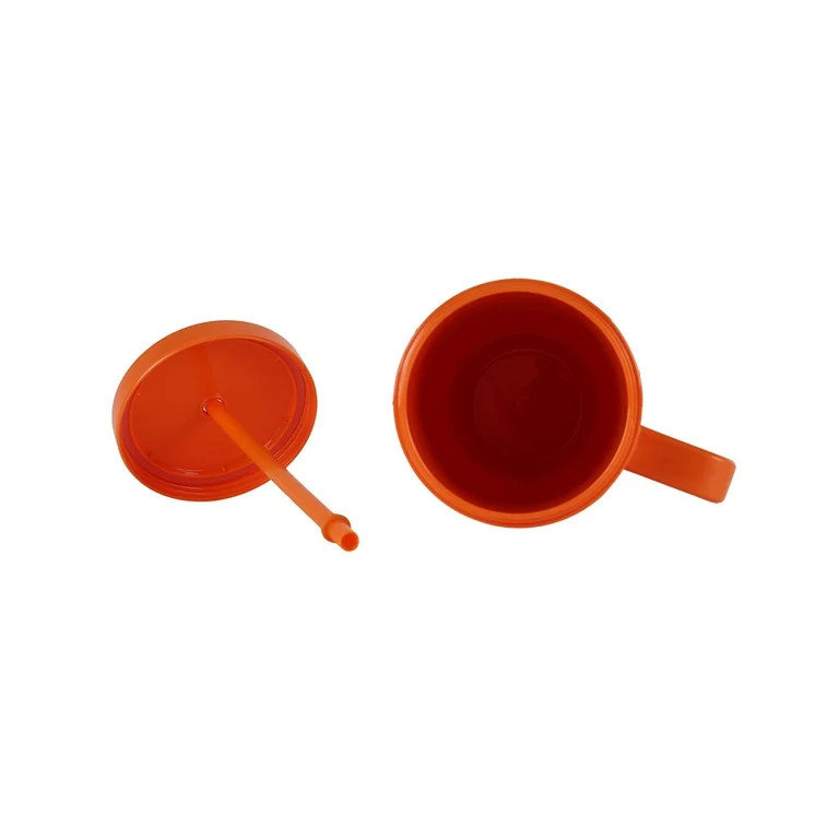 Way To Celebrate 30 Ounce Acrylic Double Wall Embossed Pumpkin Tumbler with Straw and Handle, Ora... | Walmart (US)