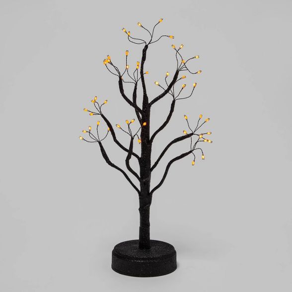 18" LED Black Glitter Twig Tree Halloween Decorative Prop - Hyde & EEK! Boutique™ | Target