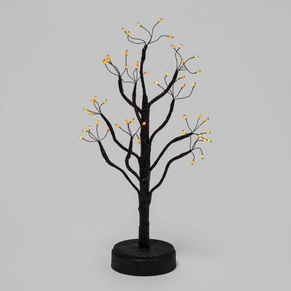 18&#34; LED Black Glitter Twig Tree Halloween Decorative Prop - Hyde &#38; EEK! Boutique&#8482; | Target