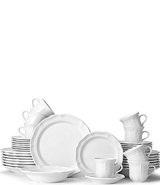 Mikasa French Countryside 40-Piece Dinnerware Set - Open White | Dillard's