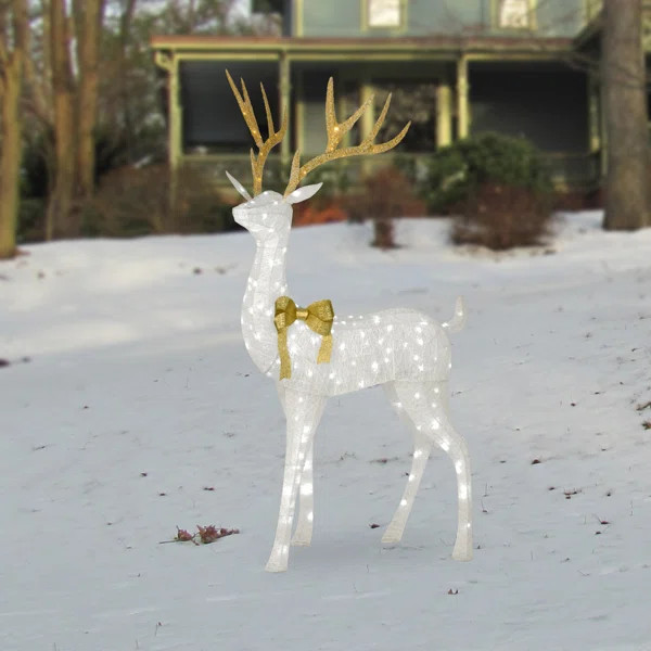 Pre-Lit Crystal Standing Buck Lighted Display | Wayfair Professional