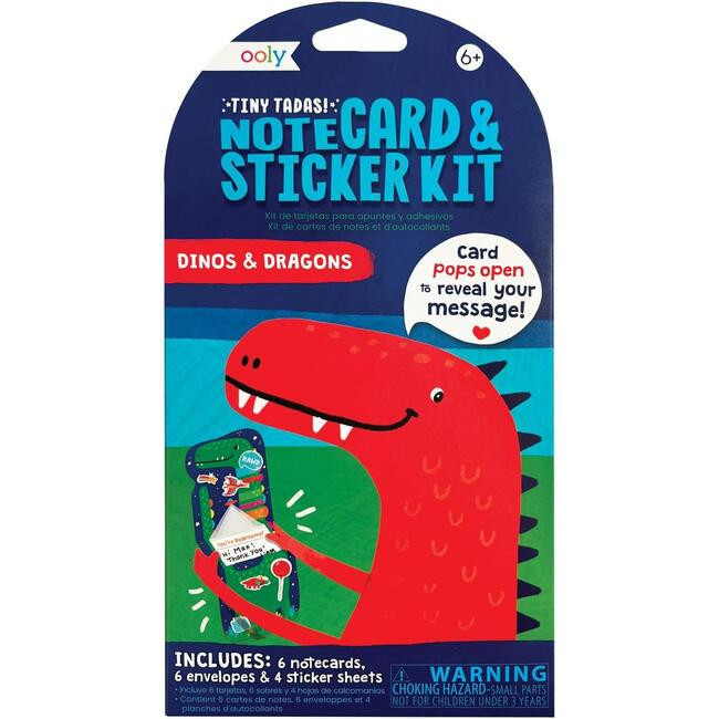 Tiny Tada! Note Cards Set Dino & Dragons | Maisonette
