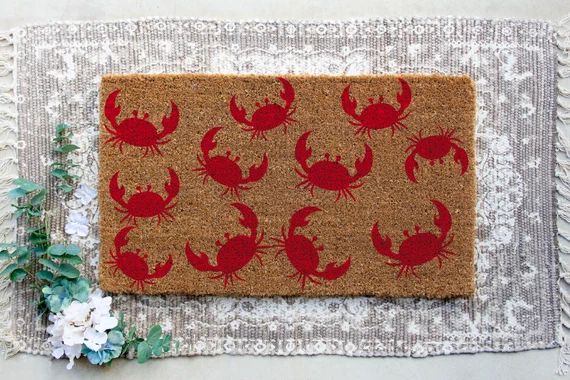 Crab Doormat  Pattern Doormat  Spring Doormat  Summer | Etsy | Etsy (US)