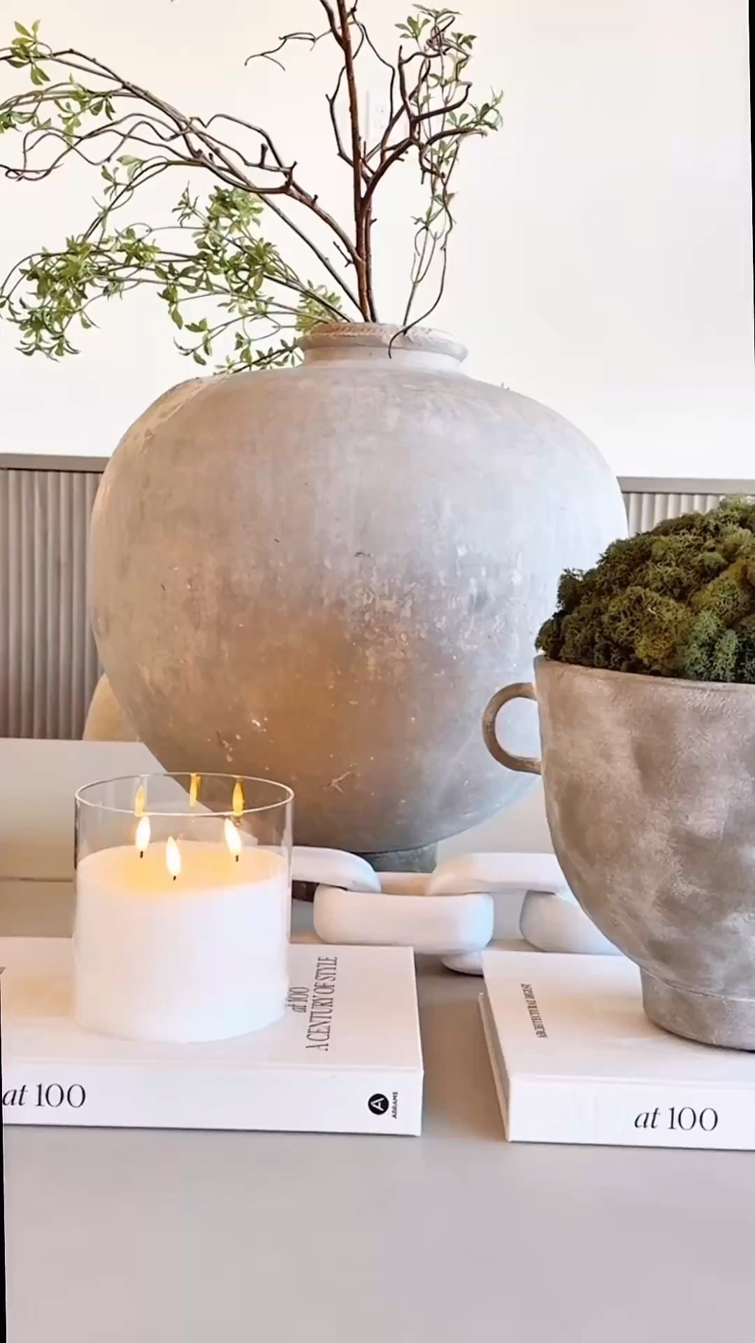 Neutral coffee table styling that is stunning and simple! RH Inspired Greenery. DIY faux greenery. Flameless candle. Coffee table books. Marble chain links. Ceramics. Vase. Look for less. Neutral home

Summerthompsonstyles 

#LTKSaleAlert #LTKU #LTKHome