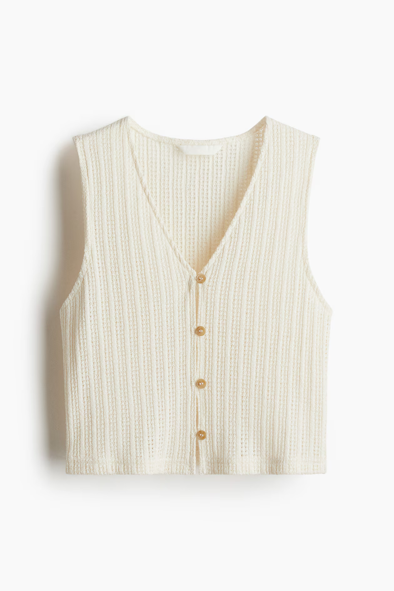 Textured jersey waistcoat | H&M (UK, MY, IN, SG, PH, TW, HK)