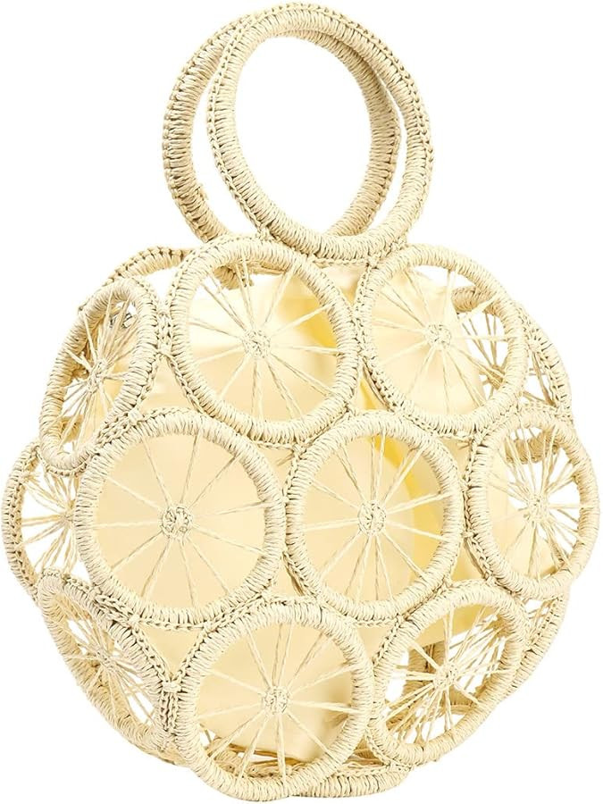 Womens Large Straw Bags Beach Tote Bag Handwoven Hobo Bag Summer Beach Bag Straw Handbag | Amazon (US)