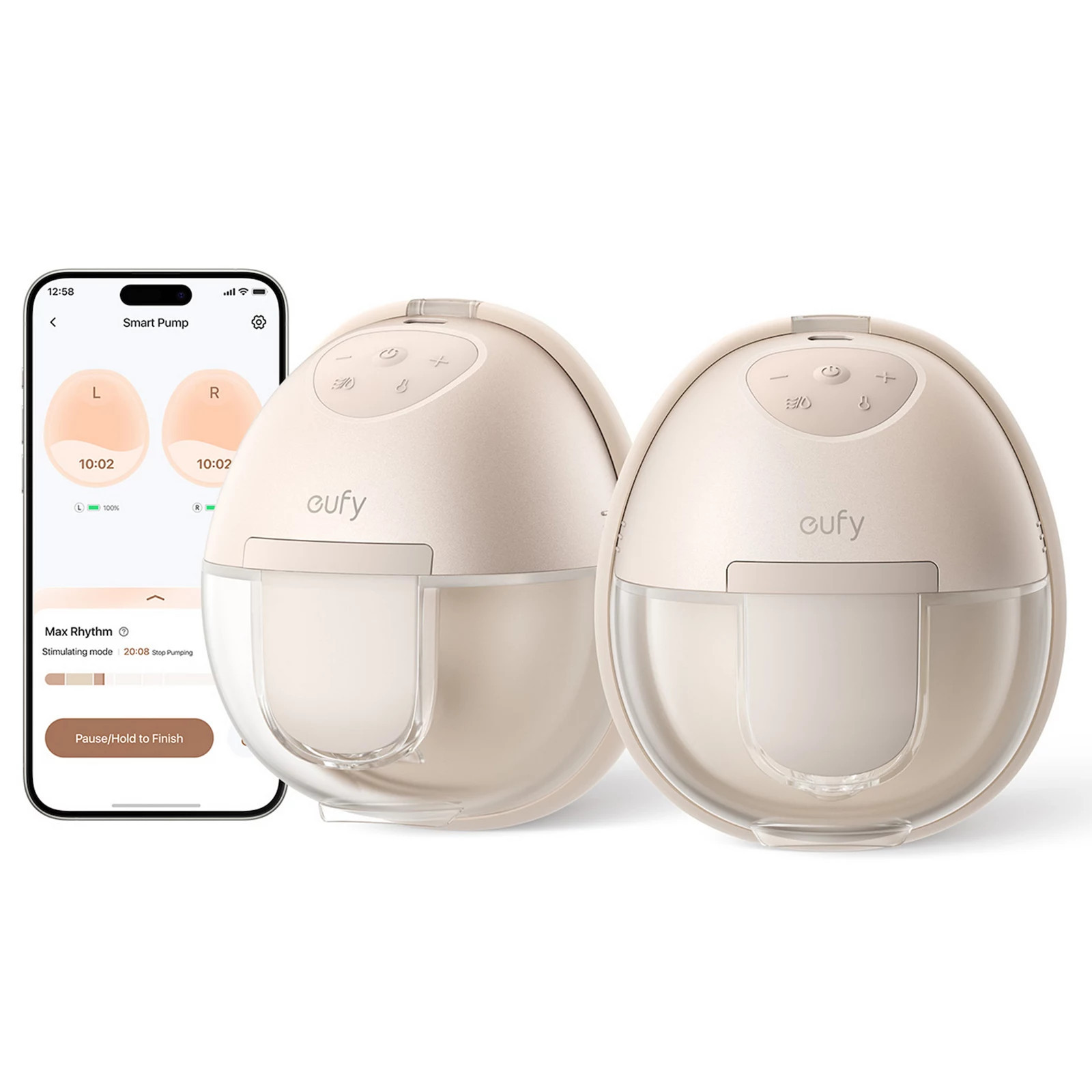 Eufy Wearable Breast Pump with HeatFlow Technology, Beige | Kohl's