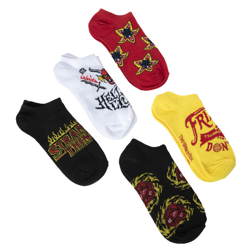Stranger Things™ Ladies No-Show Socks 5-Pack - Hellfire Club | Five Below