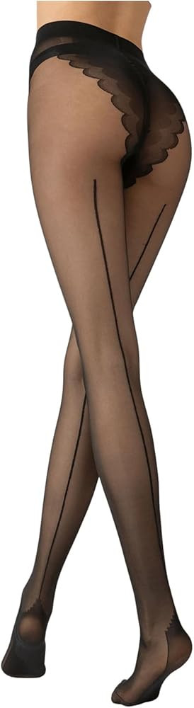 SHENHE Women's Patterned Fishnet Tights High Waist Pantyhose Floral Stockings | Amazon (US)